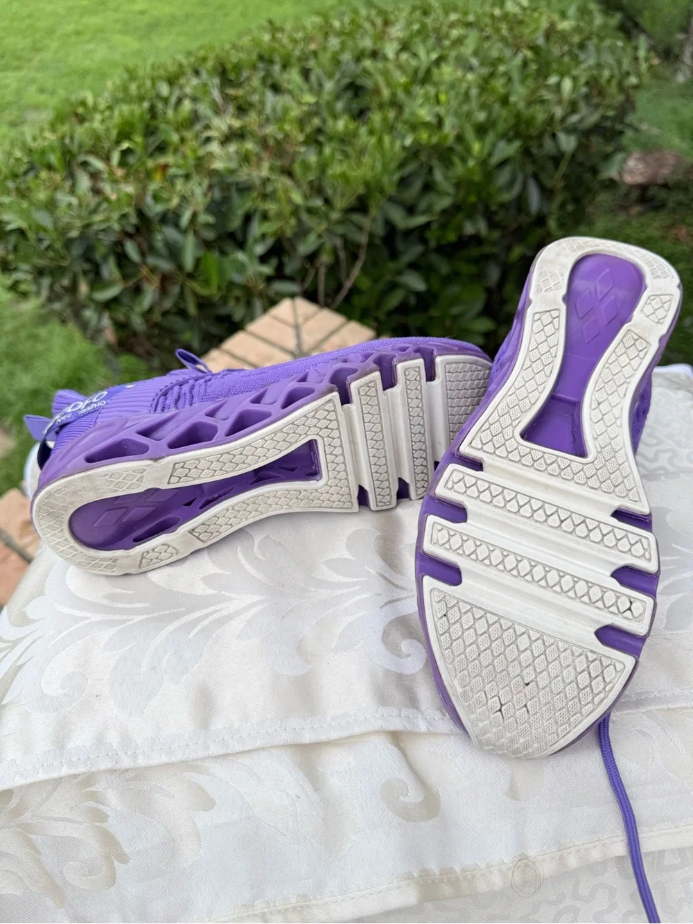 💜TSIODFO Women’s Purple Knit Sneakers Chunky Sole Athletic Walking Shoes 6.5